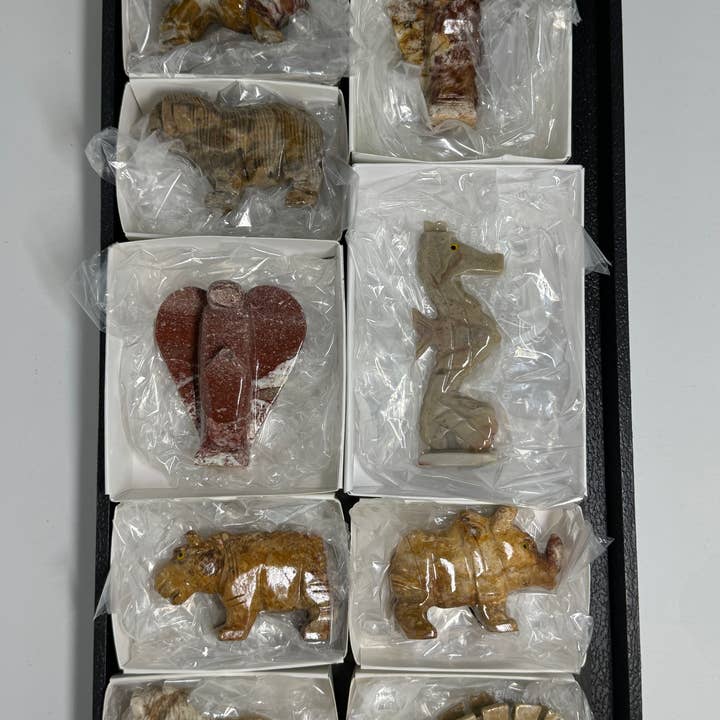 The 7 Directions - Wholesale Decorative Figurine - 9 pc flat animal carvings FT84 Lions angels and more3