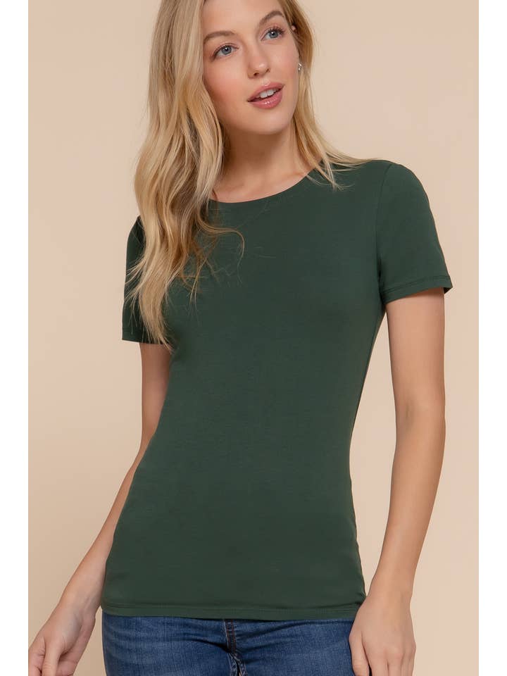 Active Basic | Active USA - Wholesale T-shirt – women's - Short Sleeve Crew Neck Cotton Spandex Jersey Top50