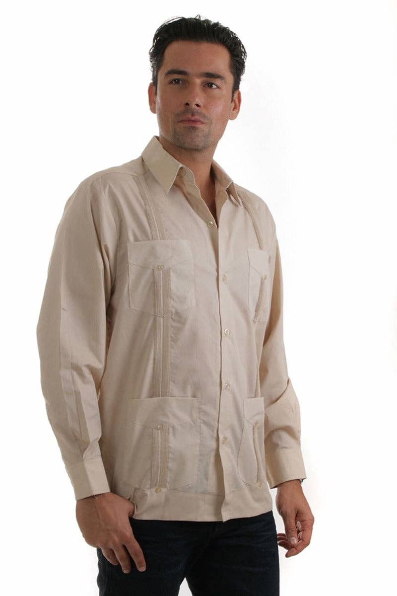 MOJITO COLLECTION – wholesale Buttoned-down shirt – Men's – Mojito Men's Plus Size Guayabera Shirt Classic Poly Cotton Long Sleeve 3X-8X9