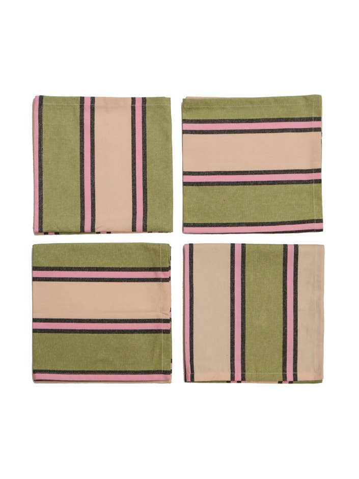 Carnival Stripe Napkin Set for wholesale by Mosey Me