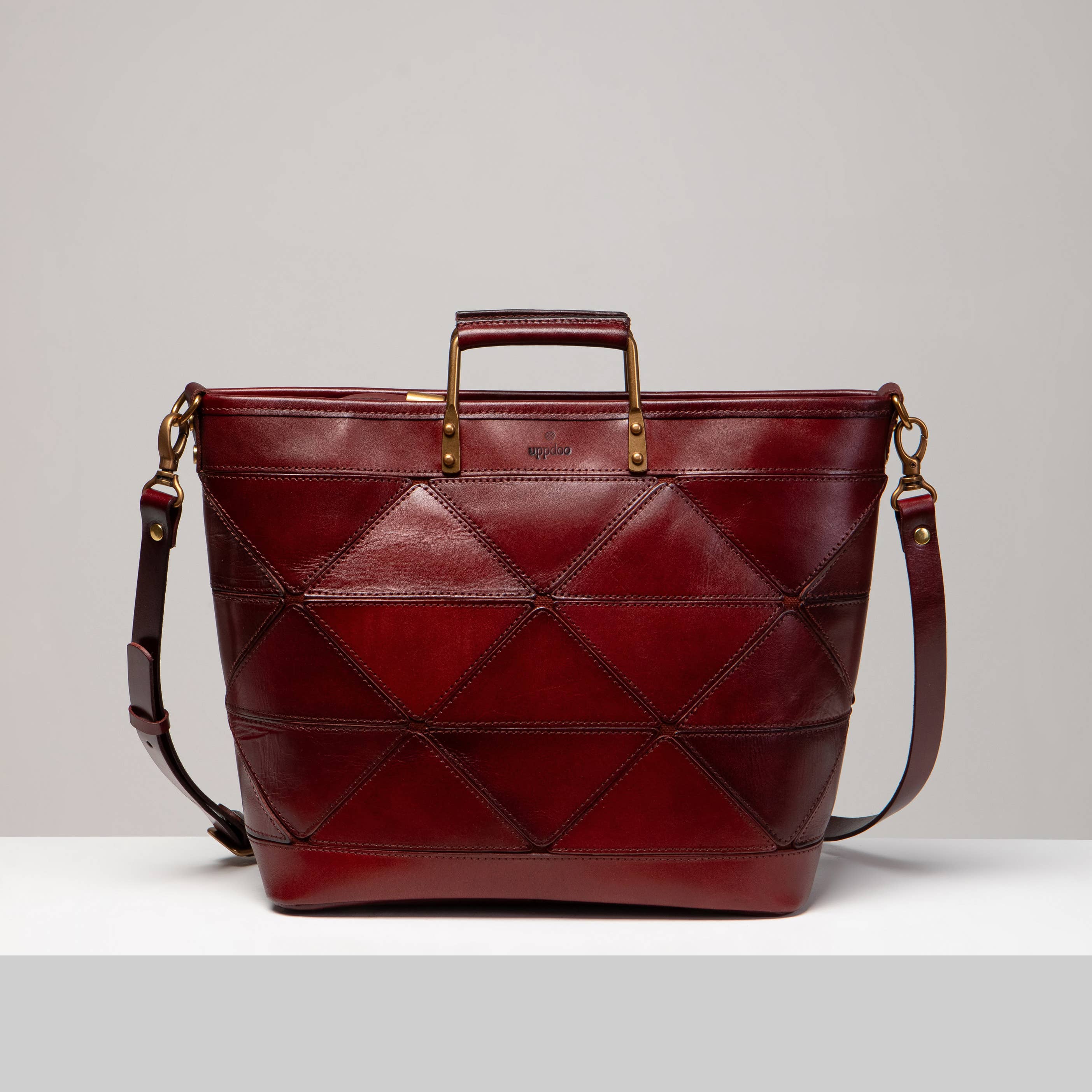 UPPDOO - Vendita all'ingrosso Borsa tote - Donna - Borsa grande Origami - Chestnut1