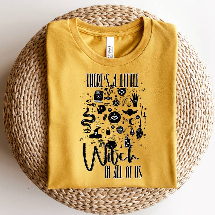 Camisetas gráficas Theres A Little Witch In All of Us por atacado de Londas Trendy Tees
