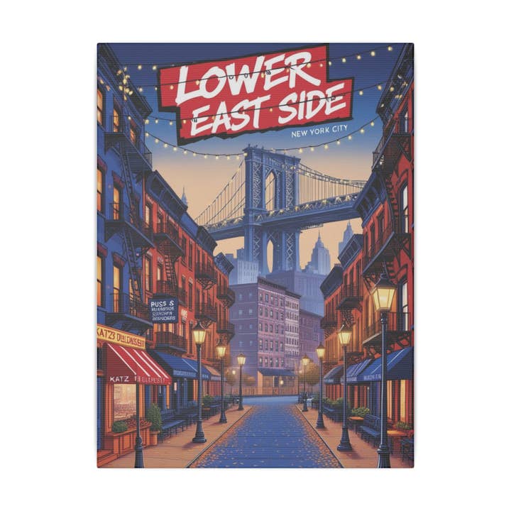 Lower East Side, New York City Canvas Matte Print for wholesale by Torotree