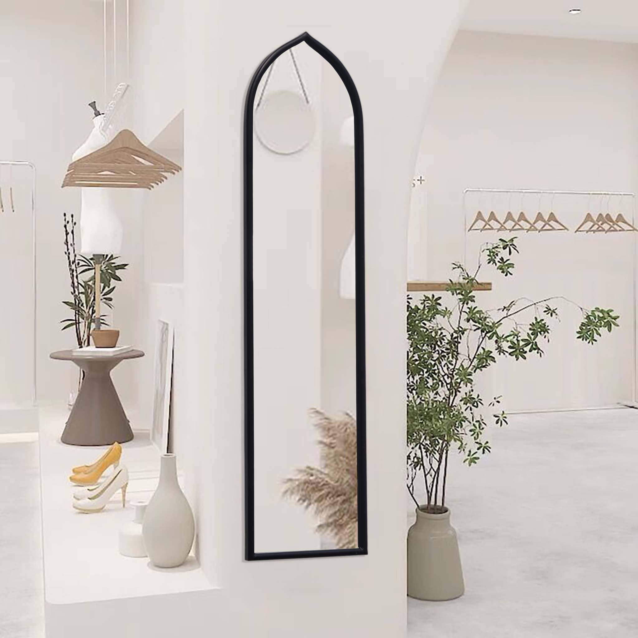 Paris Loft Inc - Vente Miroir mural - Miroir sur Pied Mural Grande Taille avec Cadre en Métal1