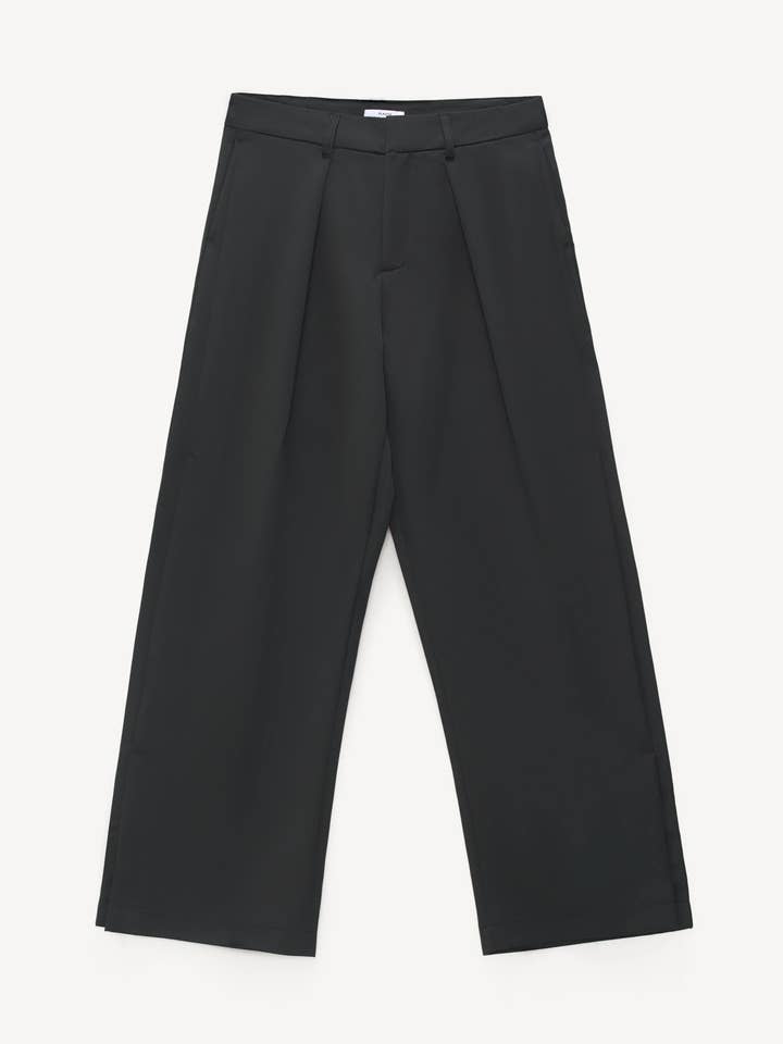 Quiet Trouser In Black Asphalt for wholesale by Plastik