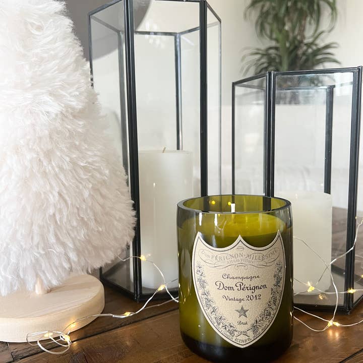 Scottsdale Candle Co - Wholesale Jar/Filled Candle - Recycled Dom P Bottle - Vintage Label Candle4