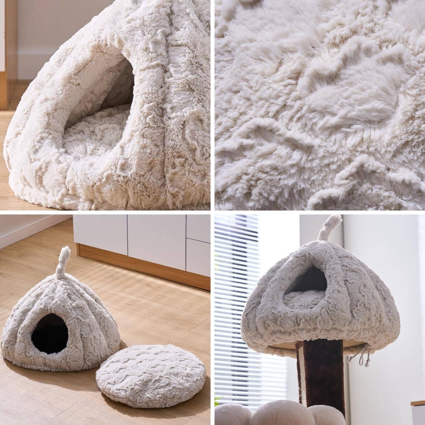 PetPals Group - Wholesale Pet Bed - Cat - PetPals Anxiety Calming Cat Bed - Rose Hut3