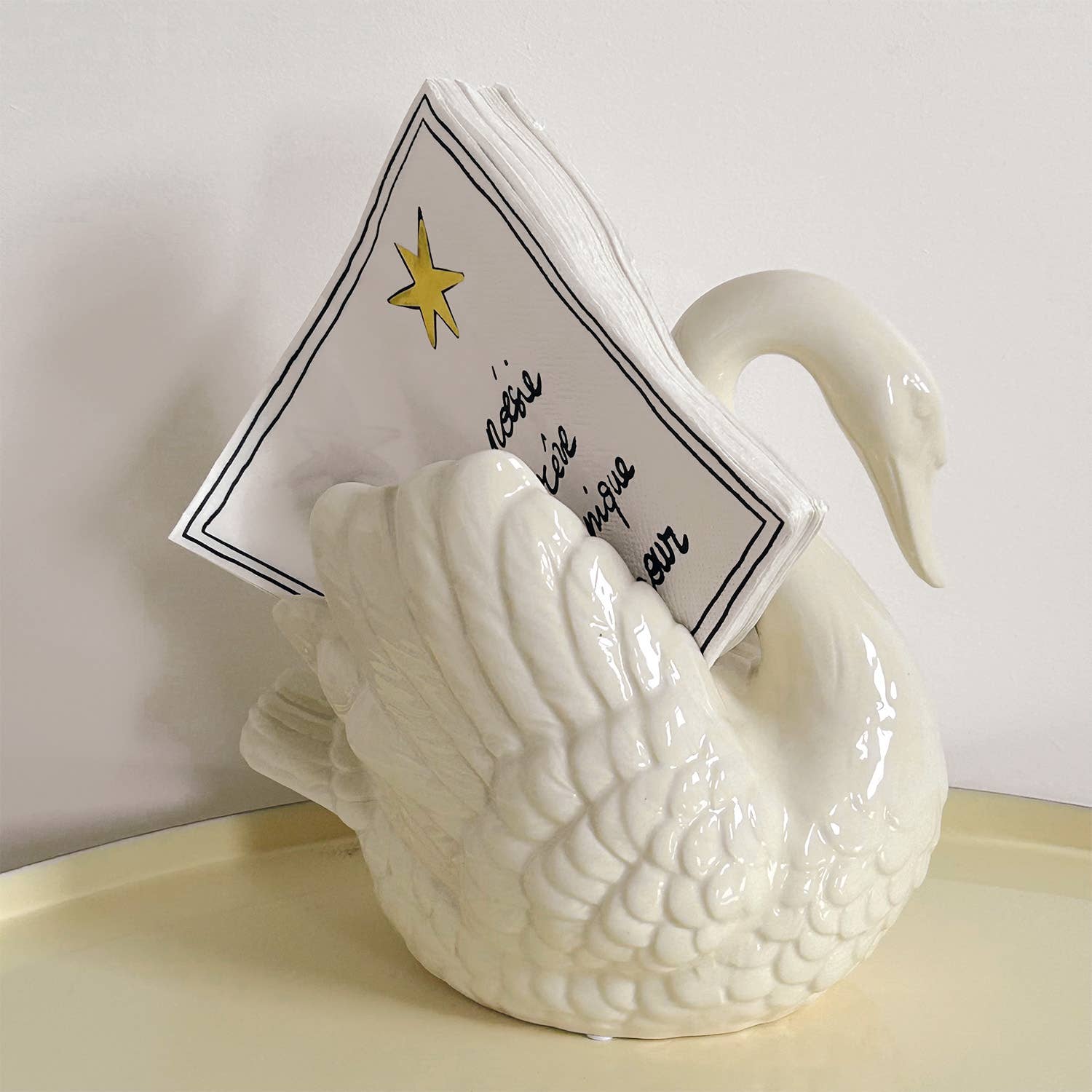 Opjet Paris - Wholesale Vase - White swan vase W20.5 D15 H20.3cm3