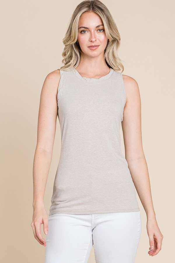 Culture Code – Tops – Mulher por atacado – CJK1549 - TOP DE ALÇAS COM GOLA TORCIDA1