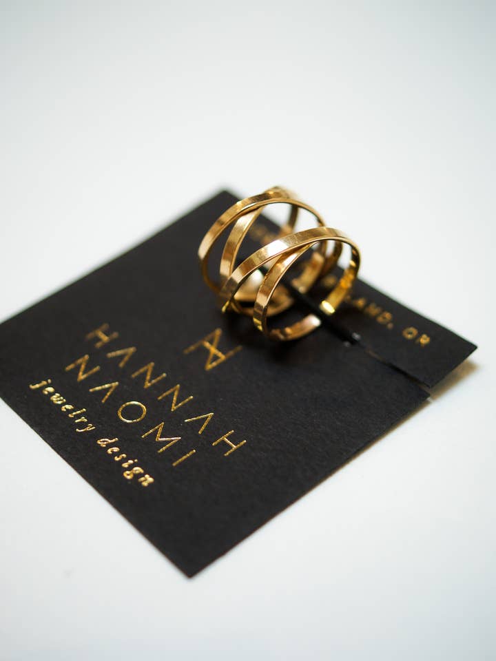 Ribbon Wraparound Ring, 14K Gold Fill for wholesale by Hannah Naomi