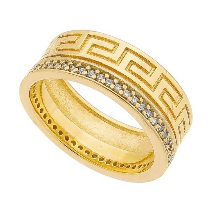 Bague aztèque en or 18 carats pour la vente par Donna Italiana