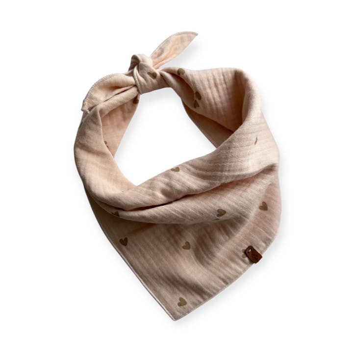 Lieblingspfote - Wholesale Pet Bandana - Dog - Muslin Scarf "Little Hearts"0