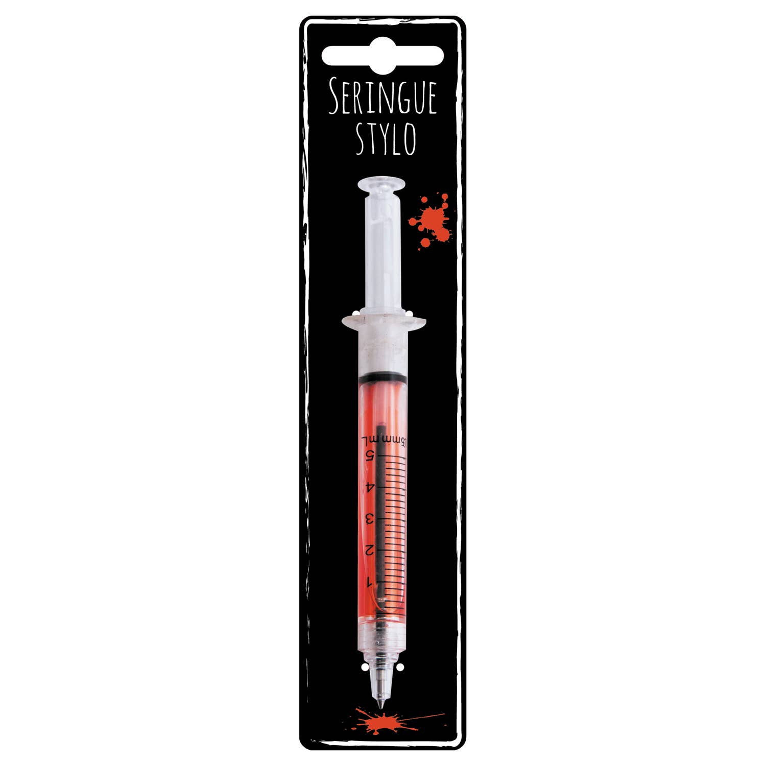 Party Pro – Großhandel Scherz-/Geschenkartikel – Blut Penkulierschreiber mit schwarzer Tinte, 13 cm1