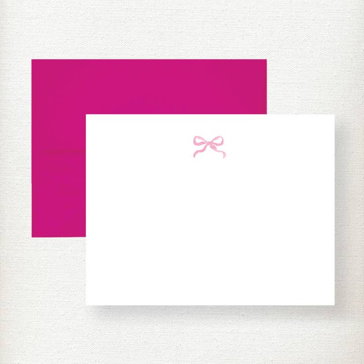 Watercolor Bow Note Card for wholesale by Kramer Drive