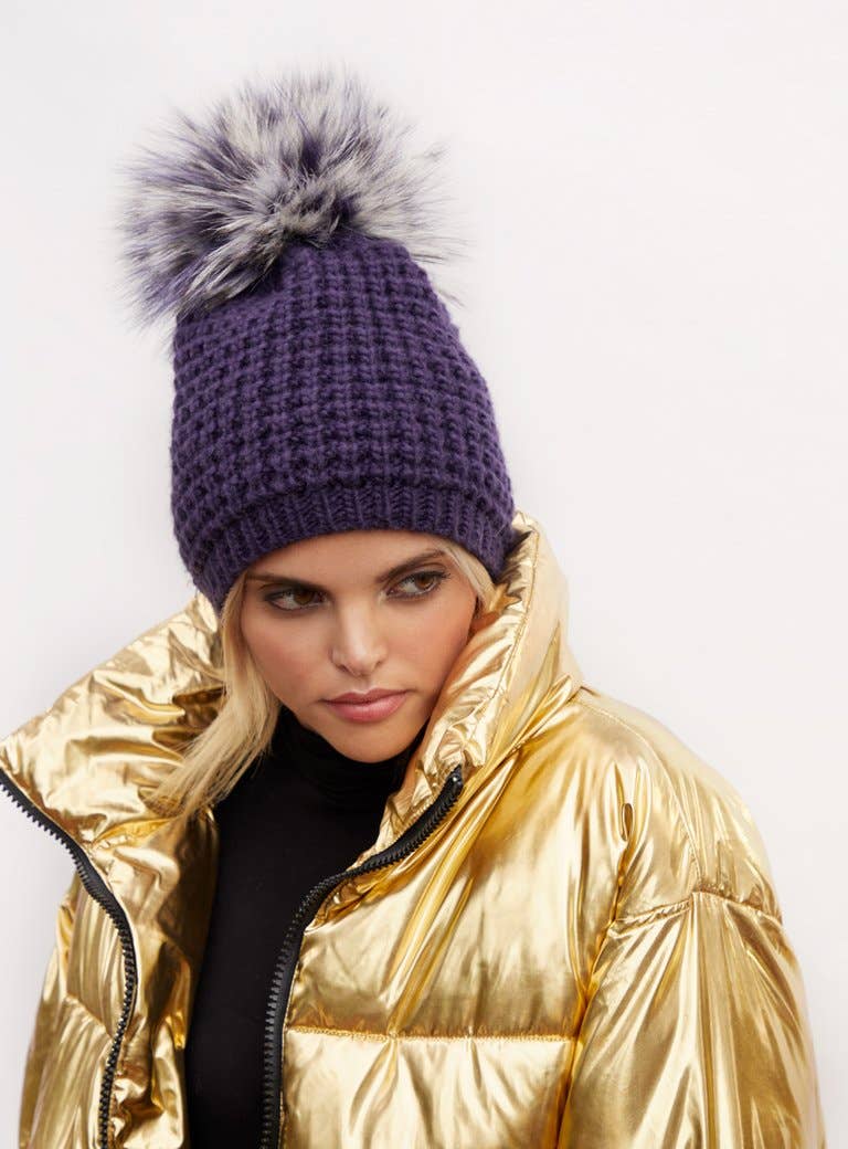 Kyi Kyi - Wholesale Beanie - Women's - Classic Fur - Multi Color Pom34