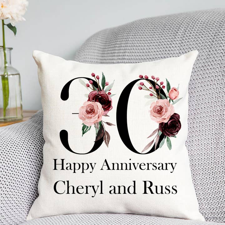 30th Anniversary Cushion for wholesale by DoodlecardsBoutique