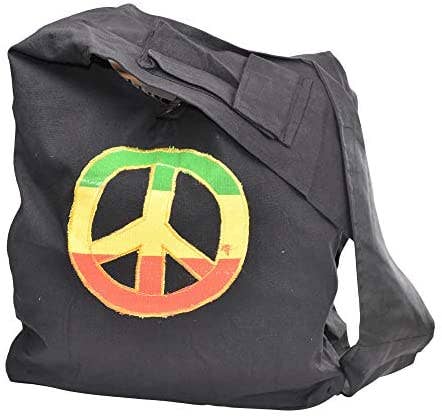Mandala Crafts – wholesale Crossbody bag – Women's – Rasta Peace Sign Crossbody Boho Shoulder Bag7