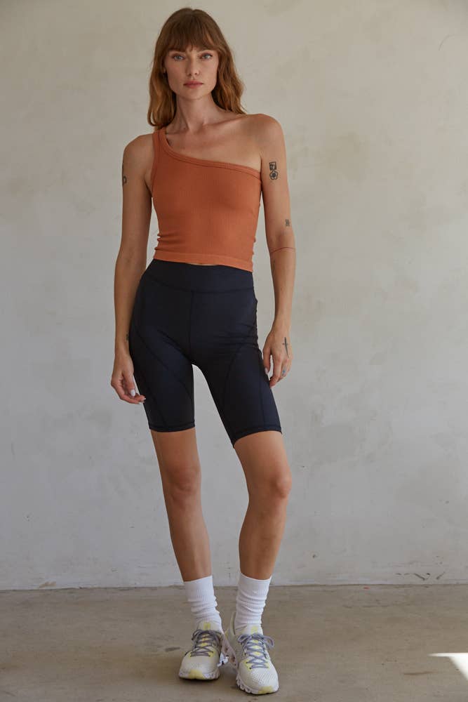 By Together - Wholesale Knit Top - Women's - S1093N | High Quality Seamless One Shoulder Ribbed Top14