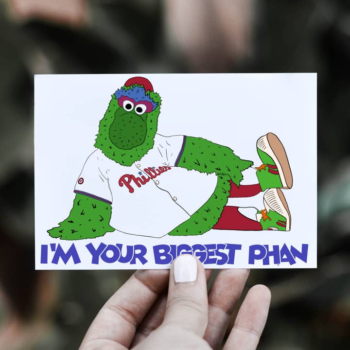 Biglietto di Auguri del Philly Phanatic per la vendita all'ingrosso da parte di Geeked Out Greetings