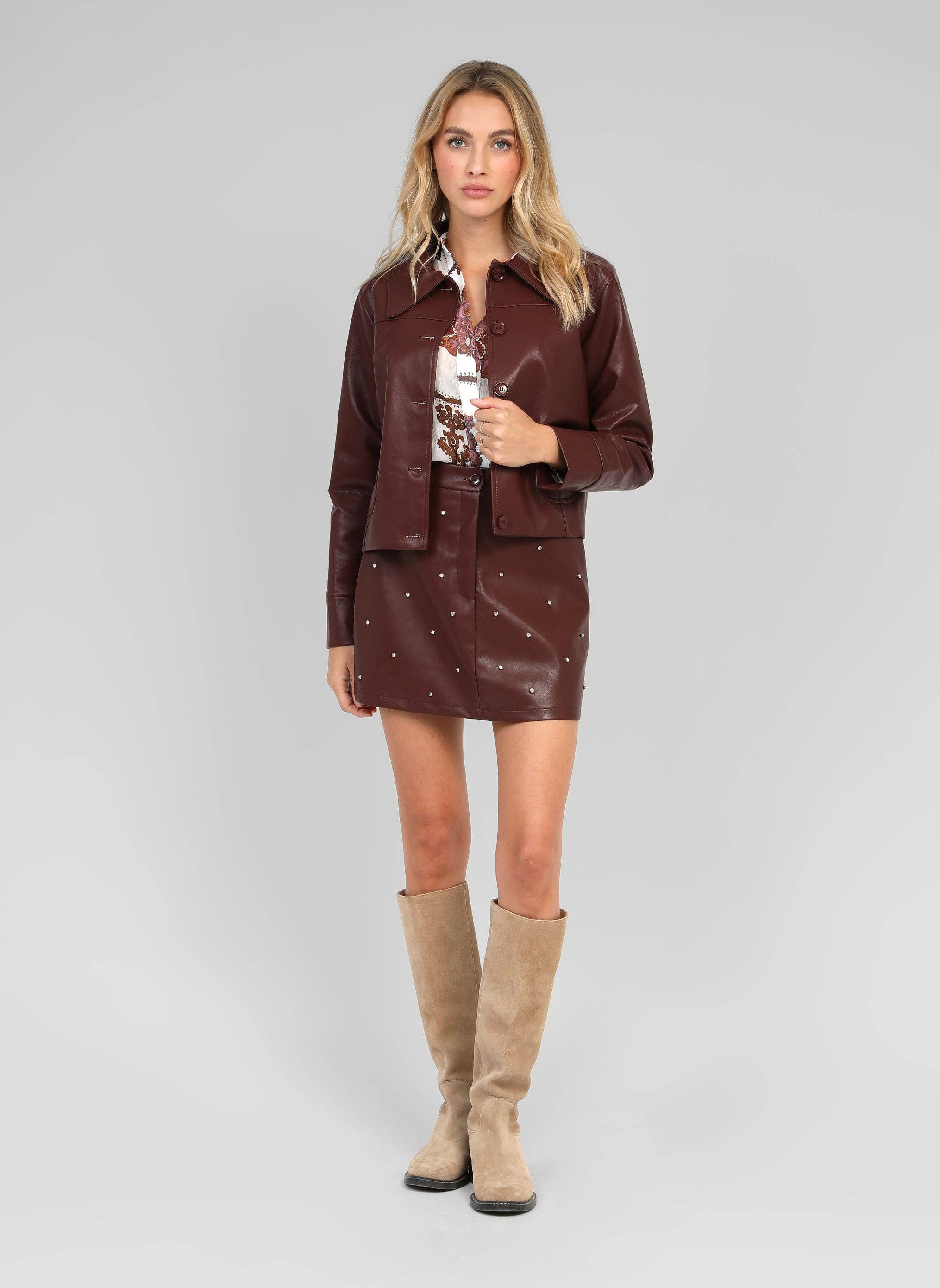 An'ge - Wholesale Jacket - Women's - CLAUDIANE JACKET wine5