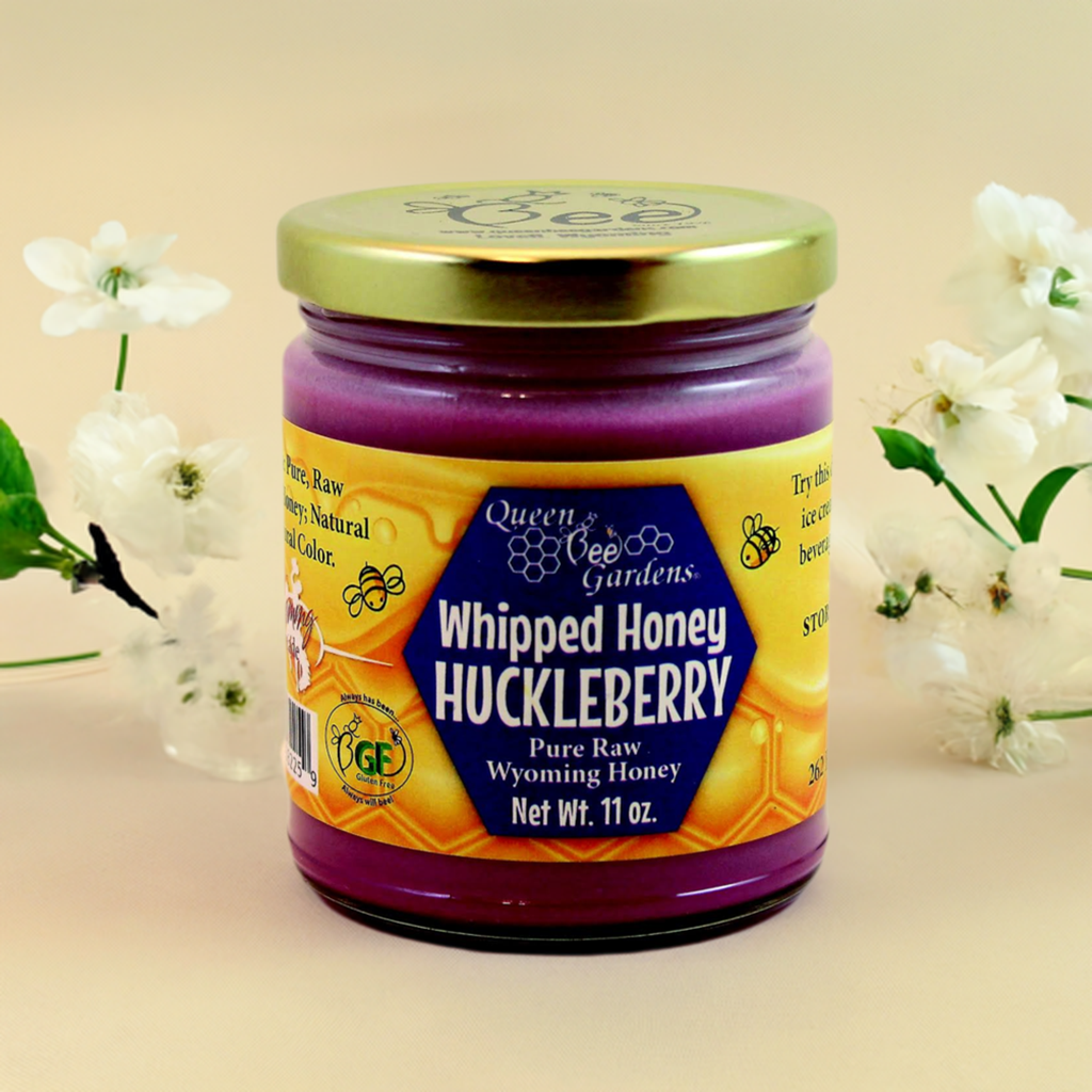 Queen Bee Gardens - Vente Miel - Miel fouetté aux huckleberry3