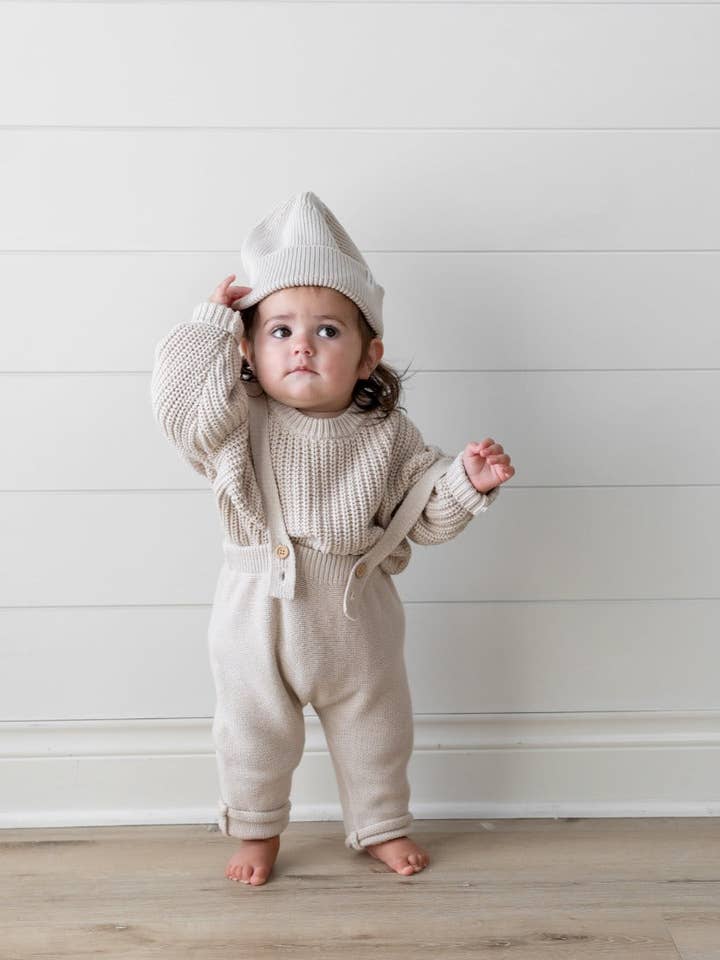 Yooushi - Wholesale Overalls - Baby - Mushroom Knit Suspender Pants3