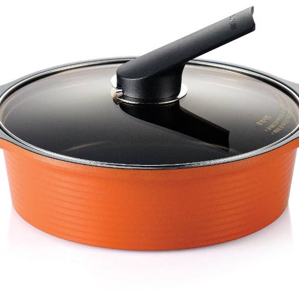KEY Company - Wholesale Cooking Pot - HappyCall Alumite Ceramic Low Pot - Orange (3003-0015)