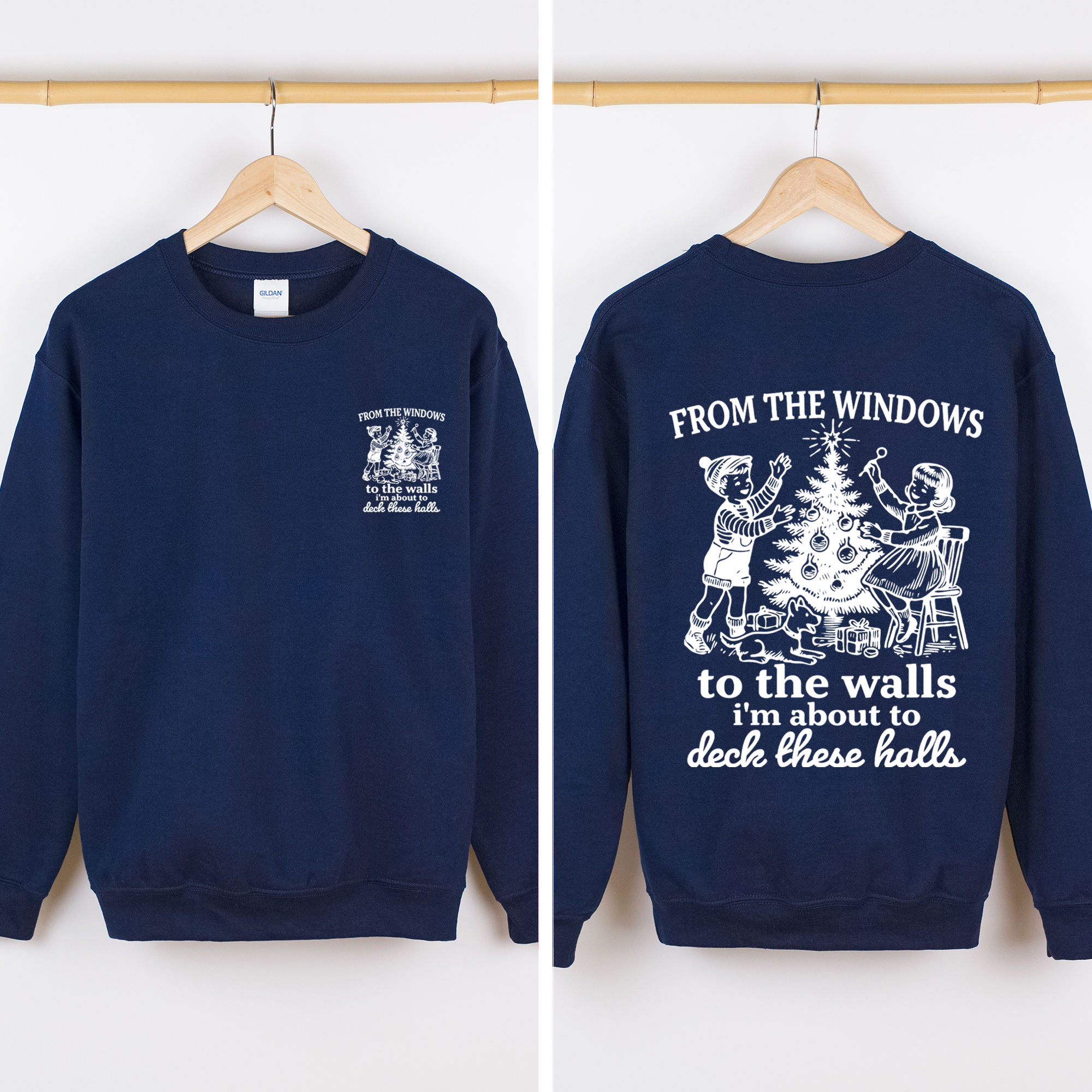 Refinery Number One LLC - Wholesale Graphic Sweatshirt - Unisex - From The Windows To The Wall, Christmas, Song, Sweatshirt0