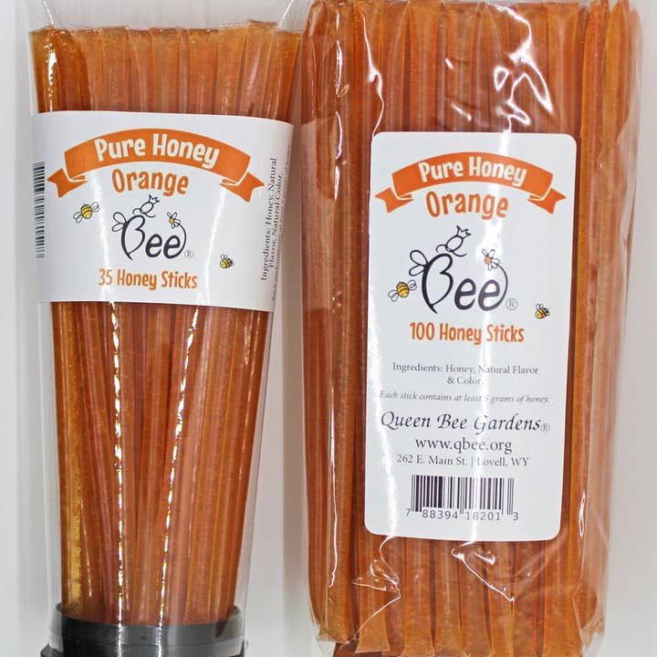 Queen Bee Gardens - Wholesale Honey - Orange Honey Sticks - 100 ct3