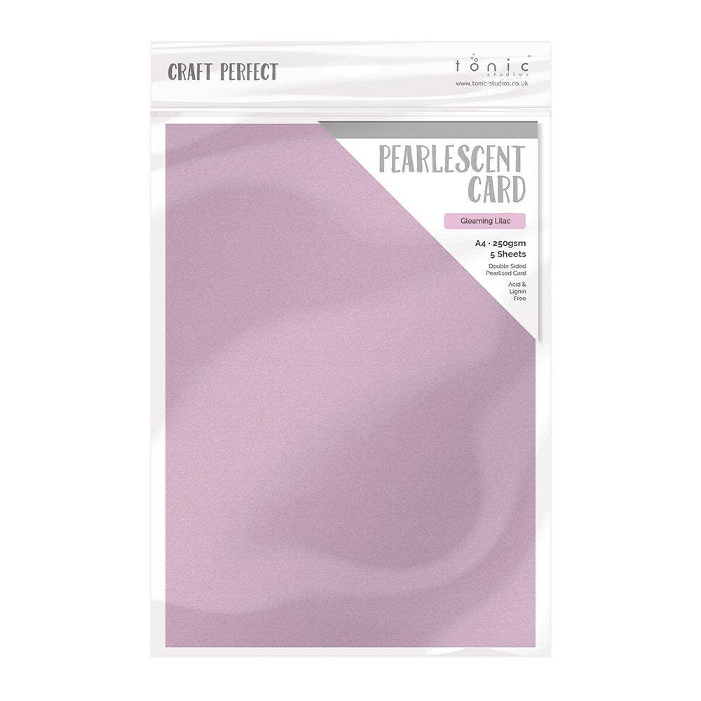 Tonic Studios - Wholesale Craft Supplies - Craft Perfect - Pearlescent Card - Gleaming Lilac A4 (5/PK) - 9504E2