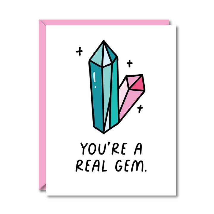 Real Gem Greeting Card for wholesale by Public School Paper Co.