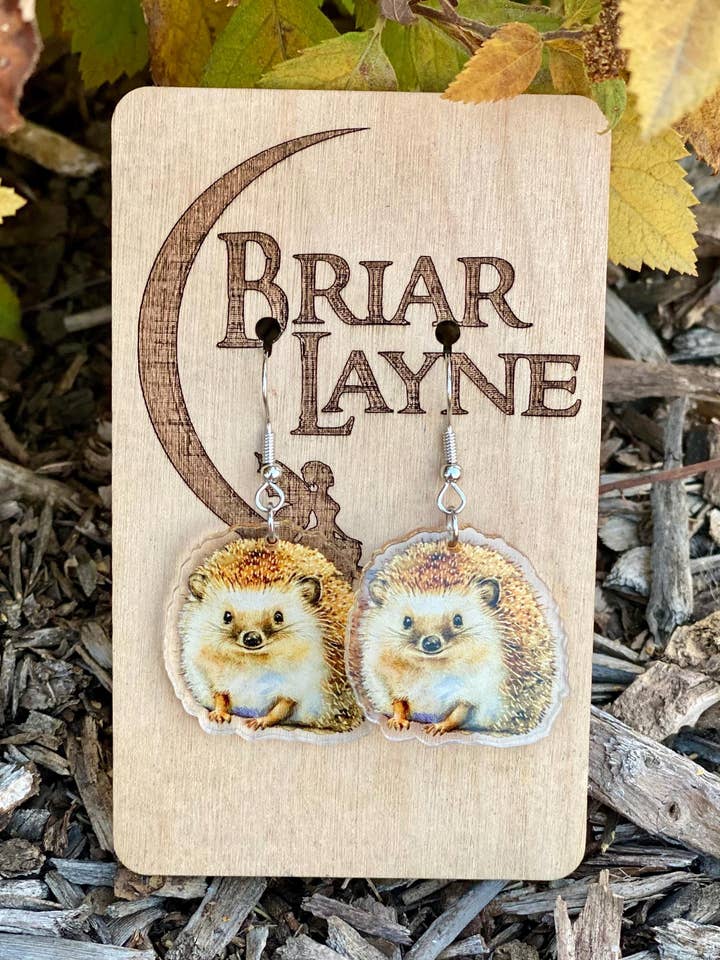 Hedgehog Forest Boho Animal Earrings for wholesale by Briar layne