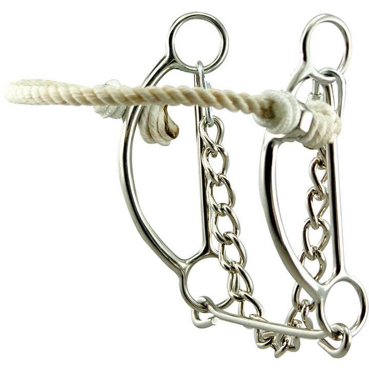 Hackamore Trap with Rope Noseband Bit 6" with 7-1/2" Shank for wholesale by Intrepid International