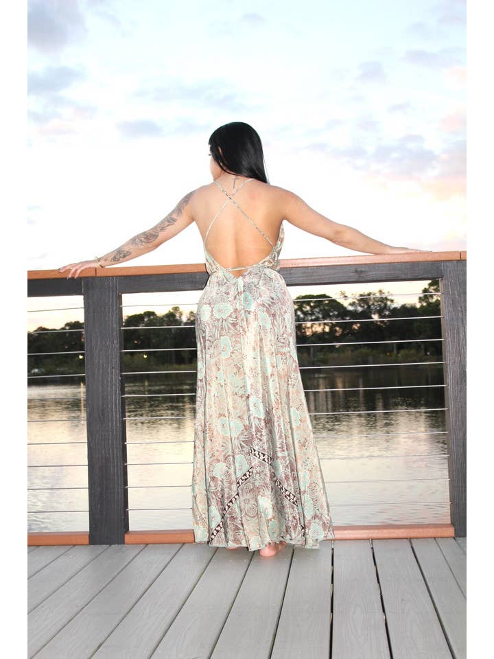 Foutaz LLC - Wholesale Dress - Women's - Boho Maxi Dress, Soft fabric -Case of Mixed Colors-5