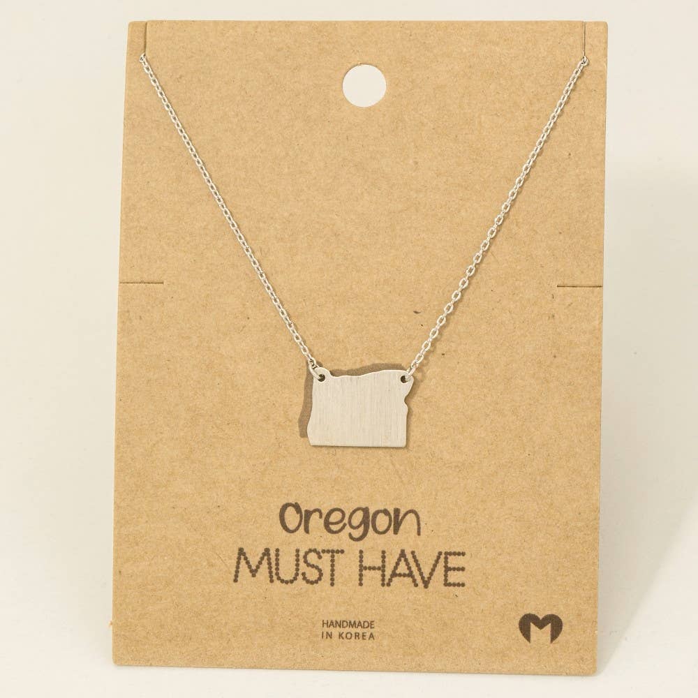 Fame Accessories - Wholesale Pendant/Charm Necklace - Oregon State Necklace4