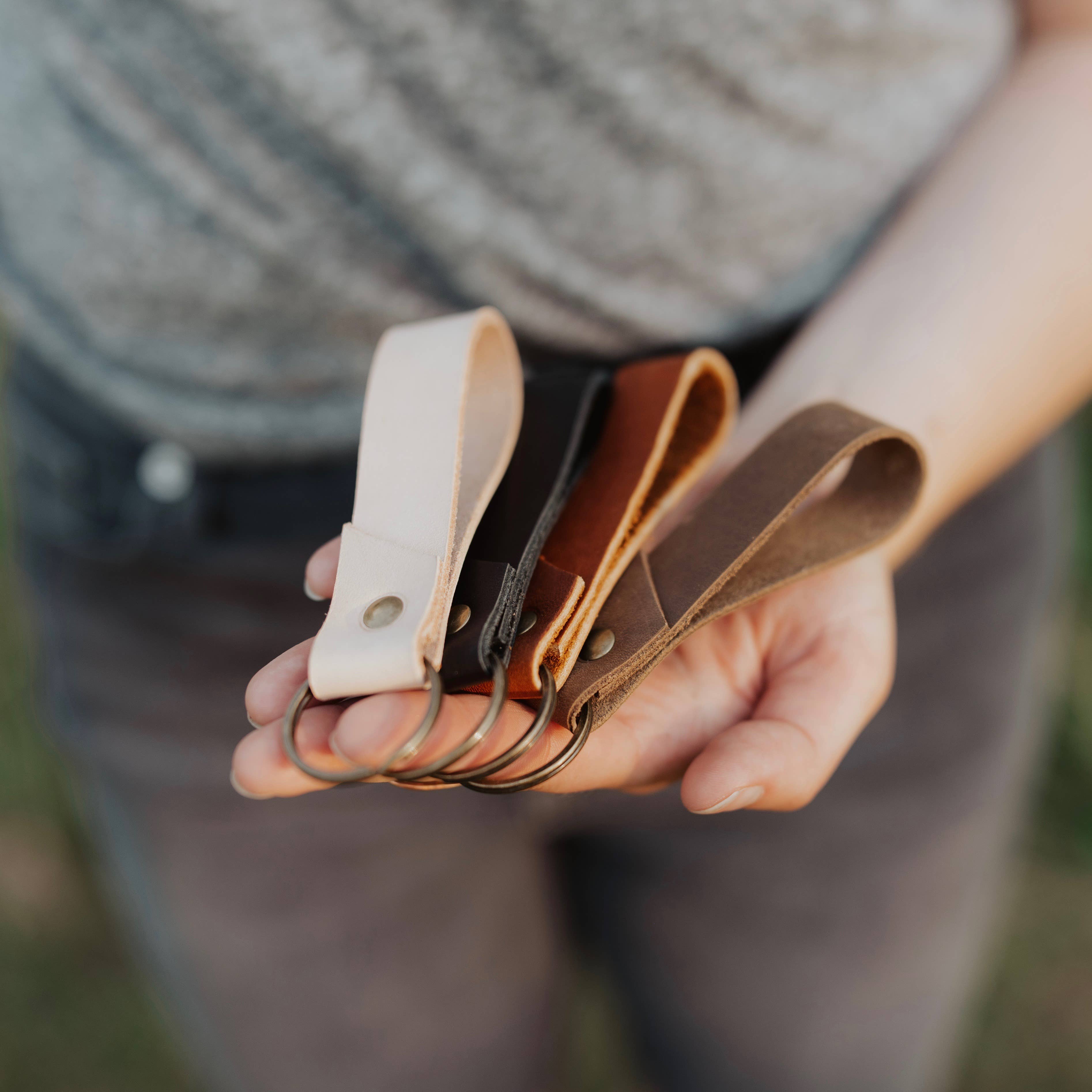 Blu Mountain Co – Engroshandel Nøglering - Unisex – Læder nøglering1