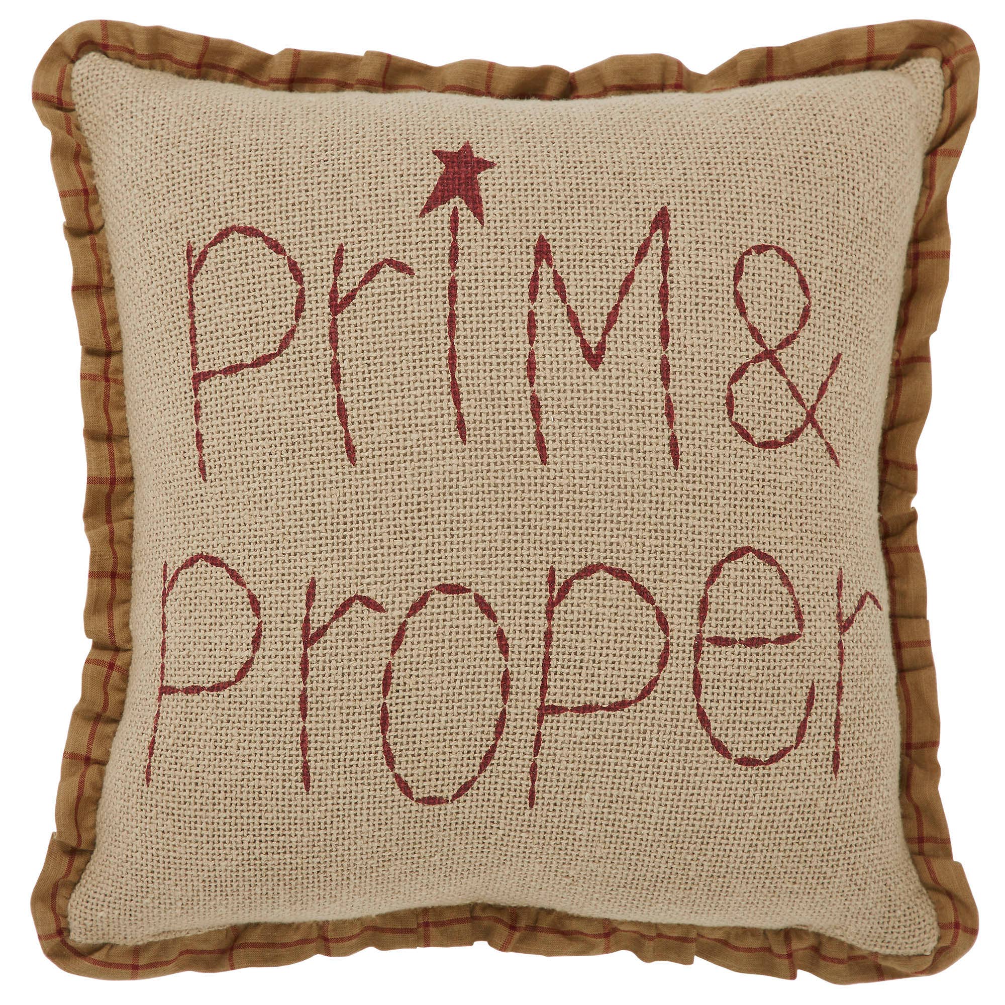 VHC Brands - Wholesale Throw/Decorative Pillow - Connell Prim & Proper Pillow 12x121