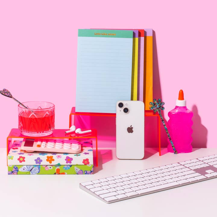 Taylor Elliott Designs - Wholesale Desk Riser - 2-Piece Acrylic Riser Set - Hot Pink