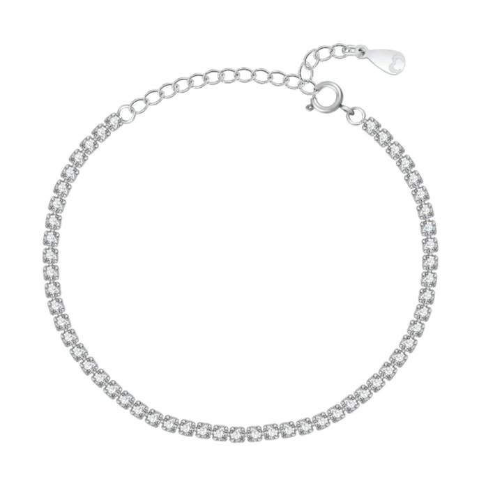 SILVER-PLATED CRYSTAL BRACELET for wholesale by Destellos Mediterranean Jewels