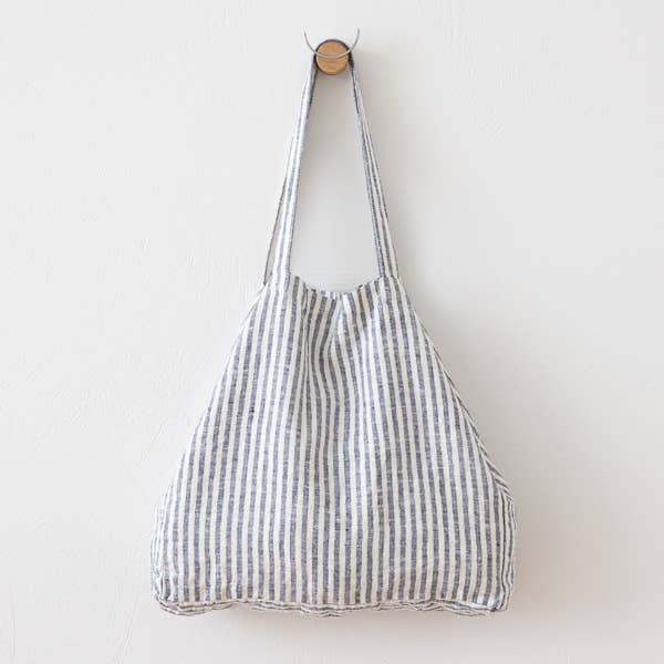 Linen Beach Bag Indigo Brittany for wholesale by LinenMe