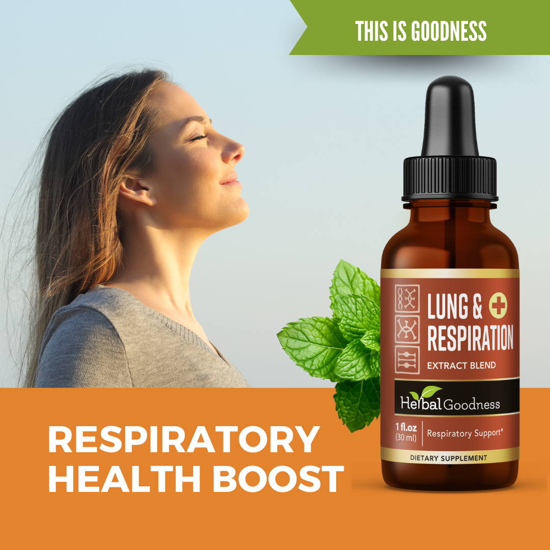 Herbal Goodness - Wholesale Oral Supplement/Vitamin - Lung & Respiration Liquid Supplement 1oz6