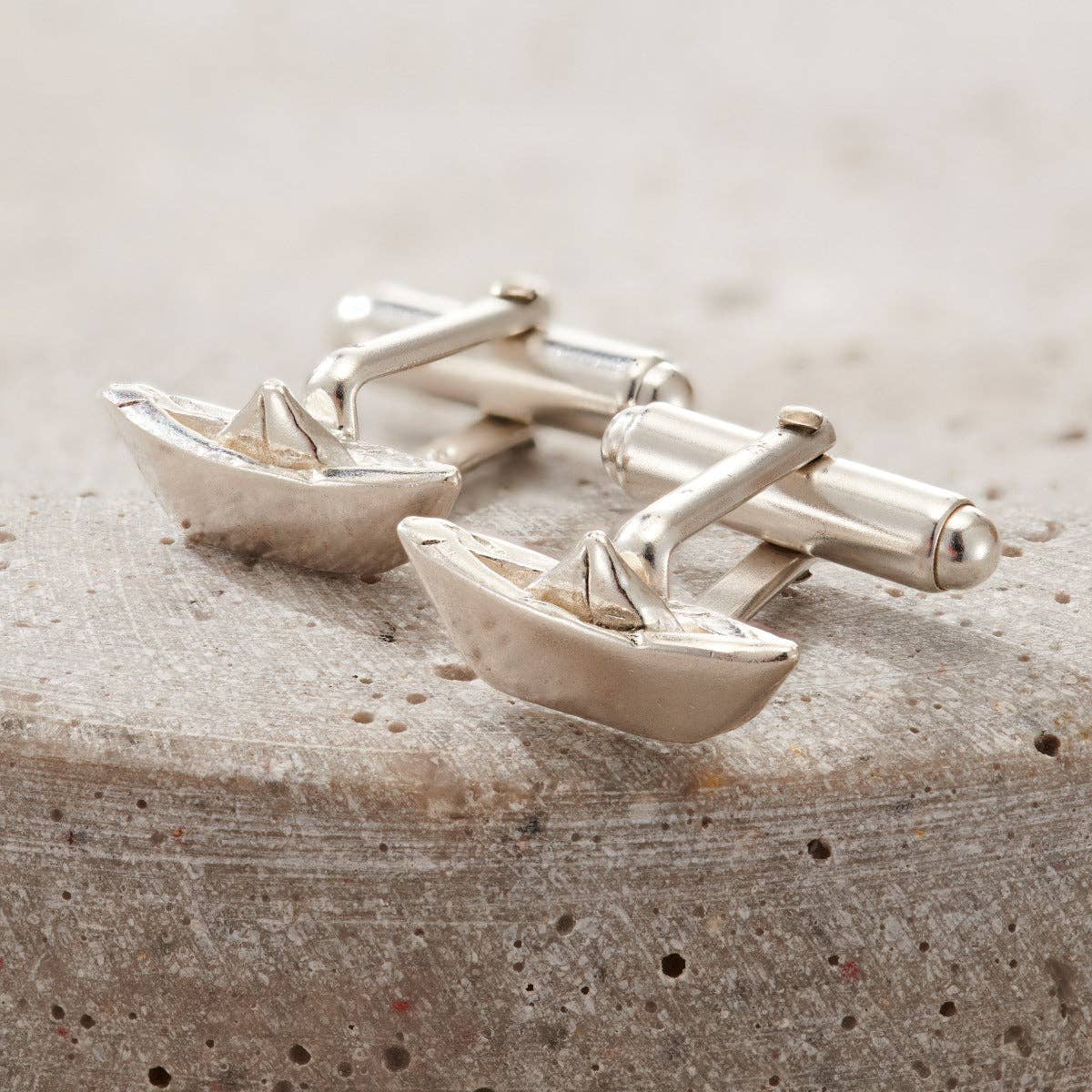 Posh Totty Designs – wholesale Cufflinks – Origami Boat Cufflinks0