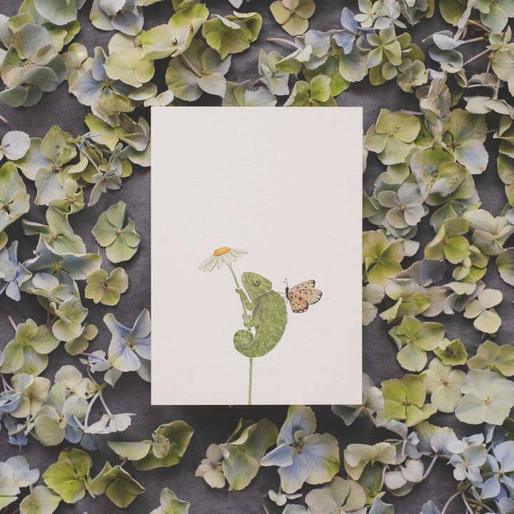 Caméléon | Carte postale pour la vente par tucán y limón