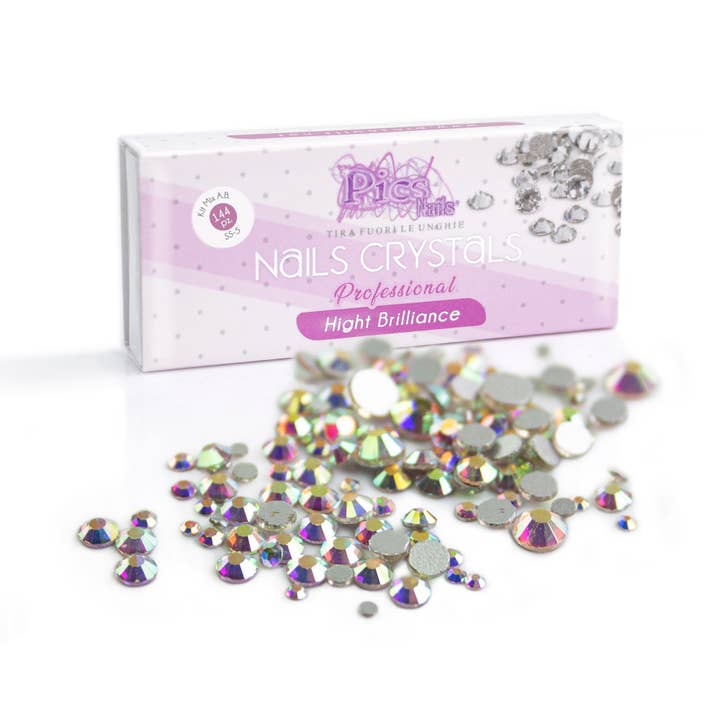 Brillantini Aurora Boreal Mix Kit 144 Pcs. (5 Sizes) for wholesale by Pics Nails