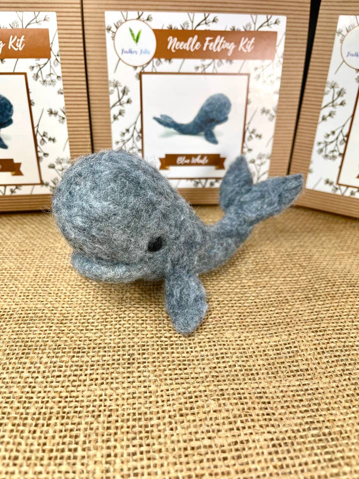 Blue Whale - Needle Felting Kit for wholesale by Feather Felts