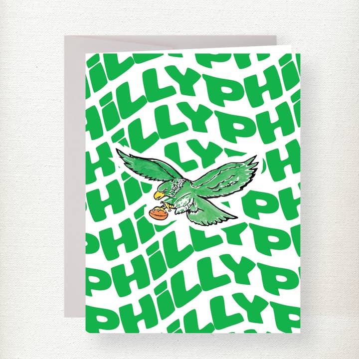 Philadelphia Eagles Philly Philly Greeting Card for wholesale by Kramer Drive