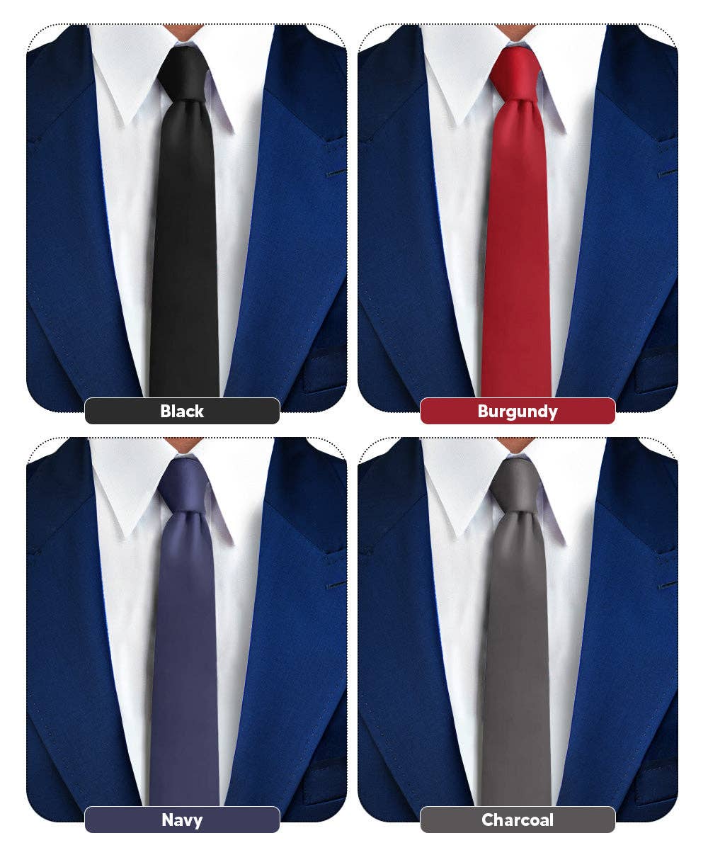 Dubal Brothers - Vente Cravate – homme - Cravate fine unie (4 paquets) par Vittorio Farina76