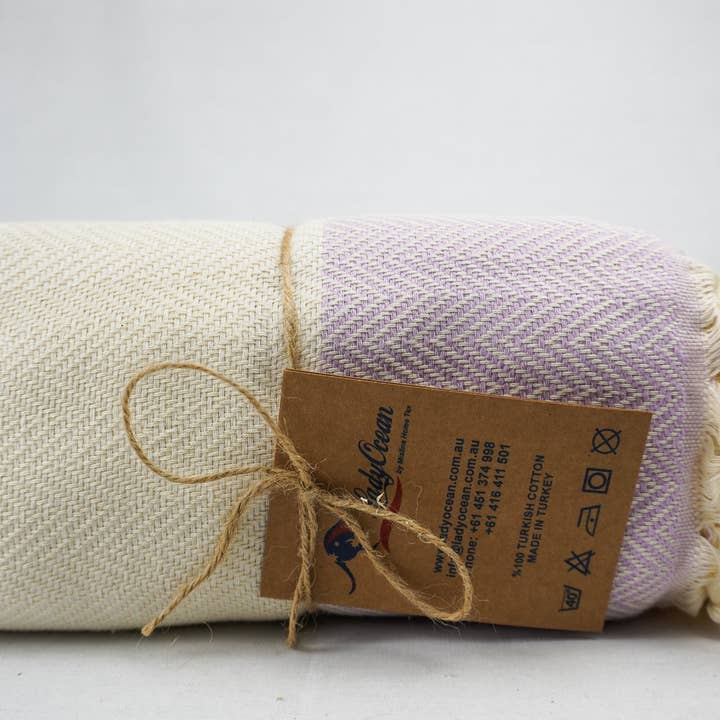 %100 Originale tyrkiske bomuldshåndklæder - Shark Lilla for engroshandel hos LADY OCEAN