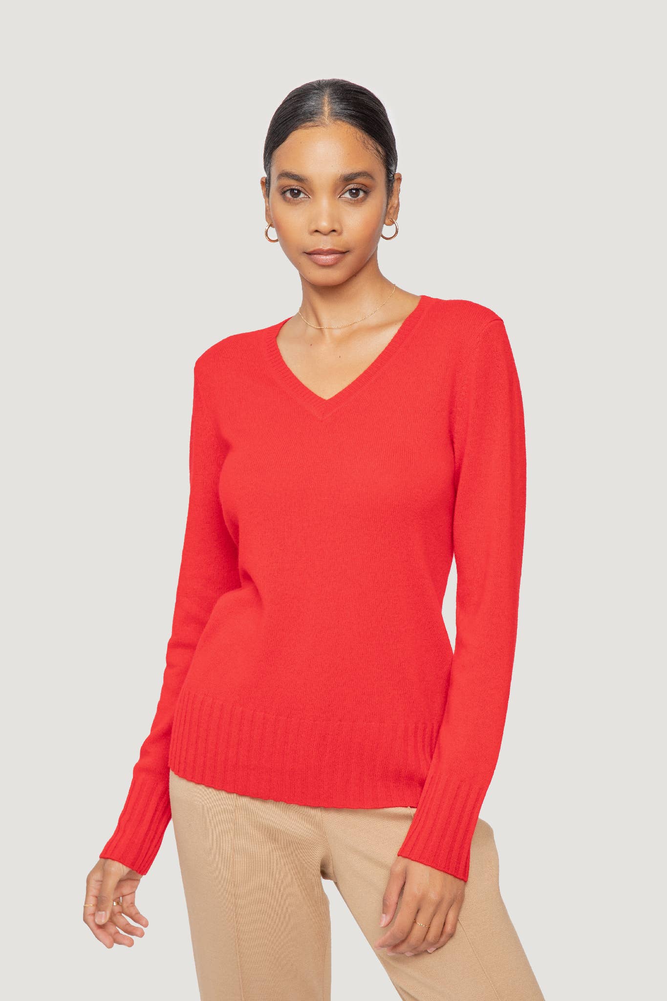 QUINN – Engroshandel Pullover - Dame – KIM CASHMERE V HALS6