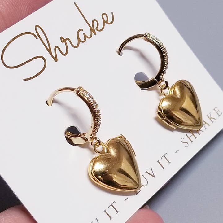 Medalhão de coração pavimentar aros de bebê por atacado de Shrake Culture